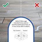 Twin Pack White Grout Pen - Designed for restoring tile grout in bathrooms & kitchens (White)