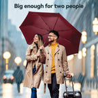 TechRise Umbrella, Compact Strong Windproof Automatic Umbrellas, Folding Lightweight, Portable Travel Golf Umbrella for Rain