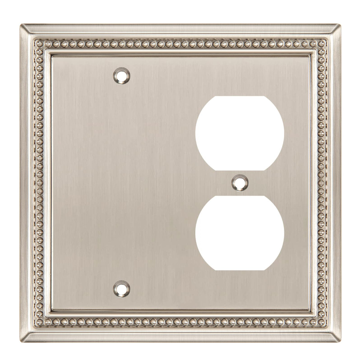 Sunken Pearls Heavy-Duty 4 Toggle Light Switch Plate, Antique Brass, 1 Pack