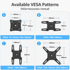 MOUNTUP 550 mm Long Arm TV Wall Bracket for 14–42 Inch TVs & Monitors