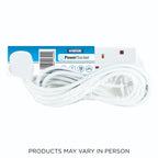 STATUS 4 Way Socket Extension Lead, 1m Cable, White (4WS1M20)