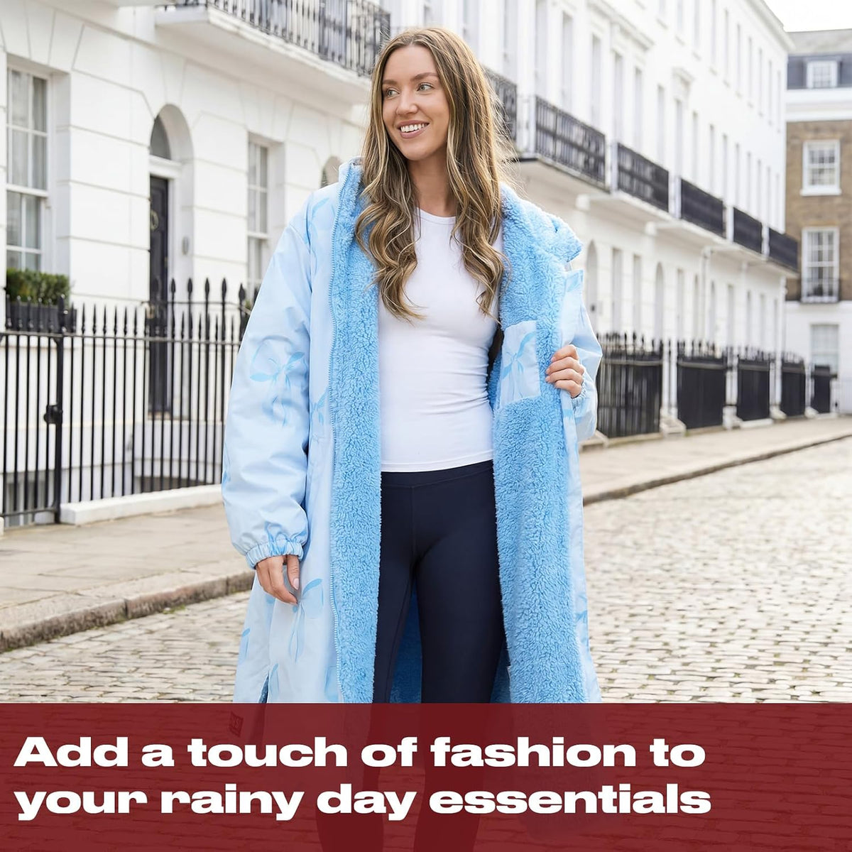 OHS Adults Drying Robe, Water-Resistant Changing Robe Gifts for Women Comfy Sherpa Privacy Robes for Women Men, Stay Dry Jacket Swimming Camping Drying Robes - S/M, L/XL