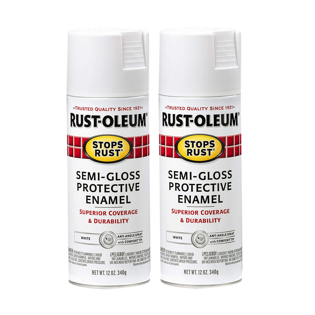 Rust-Oleum 7776830 Stops Rust Spray Paint, 12 oz, Flat Black