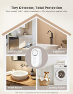 GoveeLife Upgraded Smart Water Leak Detector 1s with High Alarm, 3 Pack