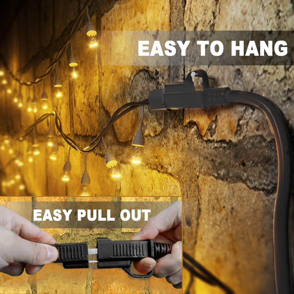 HUANCHAIN Indoor Black Extension Cord 3 FT Waterproof 16/3 Gauge