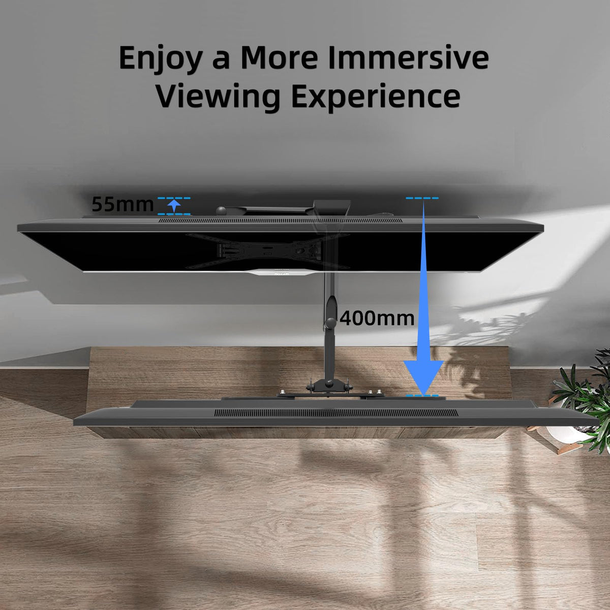 Suptek Full Motion TV Wall Mount Bracket for Most 13-30 inch TVs and Monitors, Flat and Curved TVs up to 28lbs, Tilt Swivel and 16.9 inch Extension, Max VESA 100x100mm, Black, MA2776