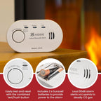 Kidde 5CO Carbon Monoxide Alarm and Detector with AA Batteries - 10 Year Sensor Life CO Alarm for Home