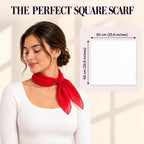 WESTEND CHOICE Square Chiffon Scarves Women's Neck Scarf 50s Retro Bandana