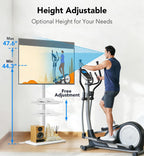 Floor TV Stand with Mount for 26-55 inch TVs up to 35 kg, Height Adjustable Swivel Tilt TV Stand with Wood Base & Shelf, Saving Space Design for Bedroom, Living Room and Corner, White