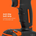 BLACK+DECKER 18 V Cordless 2-Gear Combi Drill with Kitbox and 2X 1.5 Ah Lithium Ion Batteries