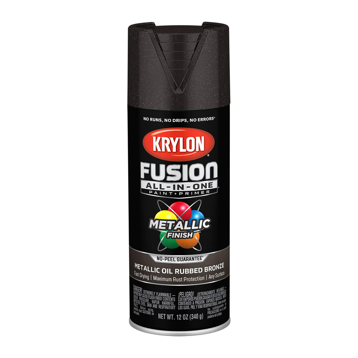 Krylon Fusion All-In-One, Metallic, Black Stainless Steel, 12 oz