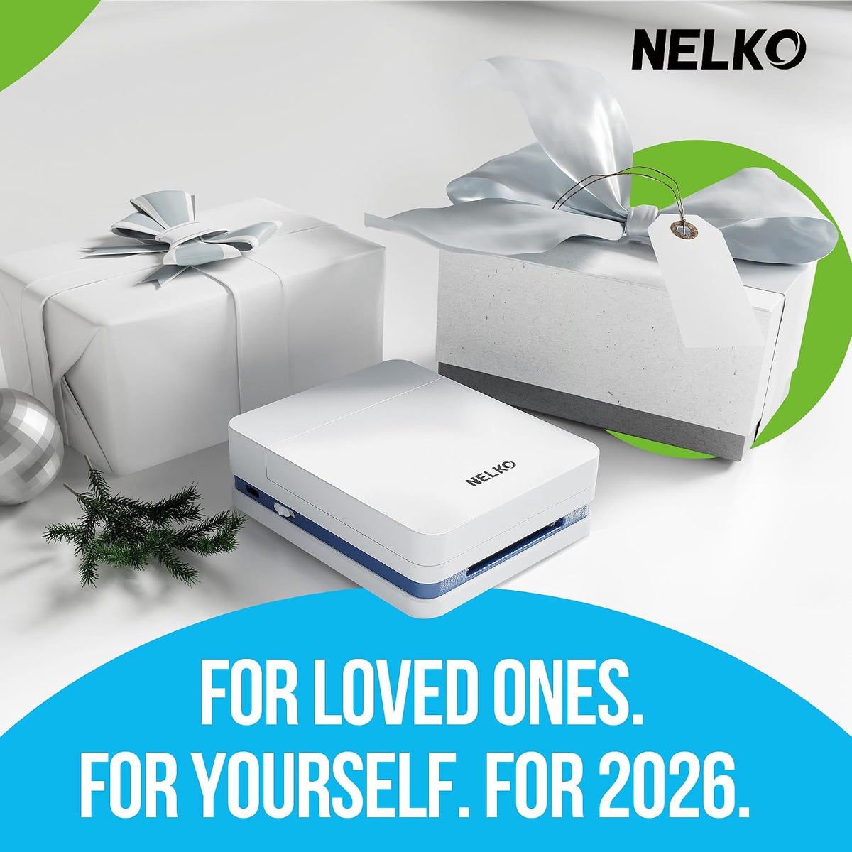 Nelko PP01 2x3 Portable Photo Printer with 20 Sheets, White