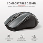 Trust Nito Ergonomic Wireless Mouse with Thumb Rest, 6 Buttons