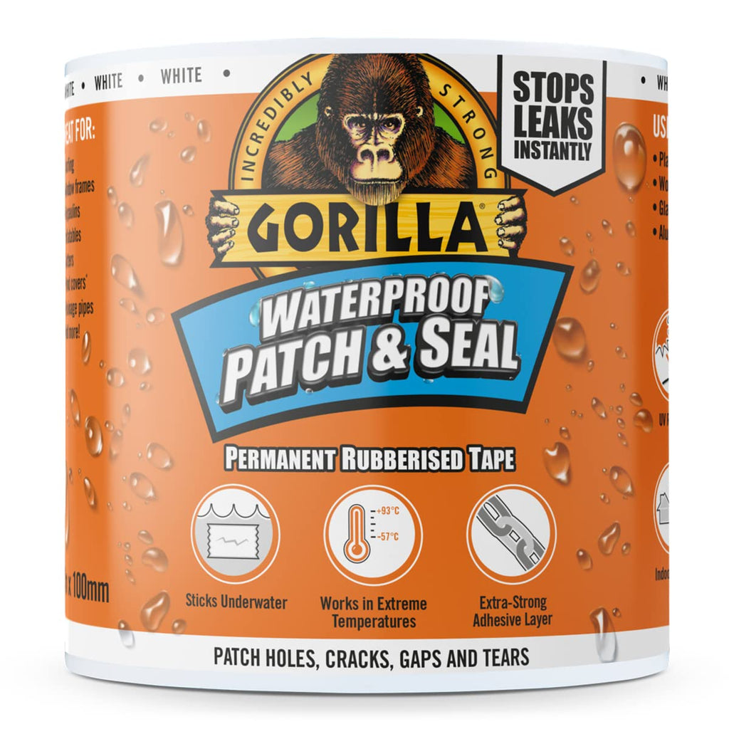 Gorilla Waterproof Patch & Seal Tape White 3m