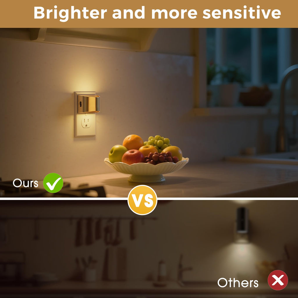 L LOHAS LED Night Lights Plug into Wall, Dimmable Night Light 2 Pack