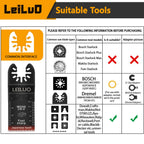 LEILUO 32Pcs Oscillating Tool Blades Wood Metal Multitool Blades Set