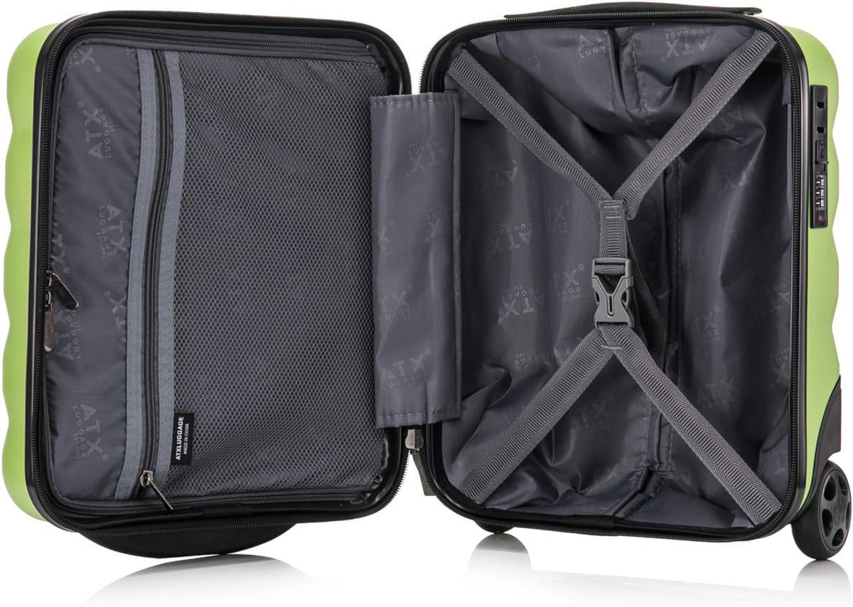 ATX Luggage Extra Large Suitcase Super Lightweight Durable ABS Hard Shell Suitcase with 4 Wheels and Built-in TSA Lock (Black, 32 Inches,132 Liter)
