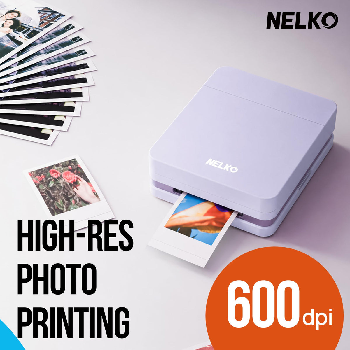 Nelko PP01 2x3 Portable Photo Printer with 20 Sheets, White