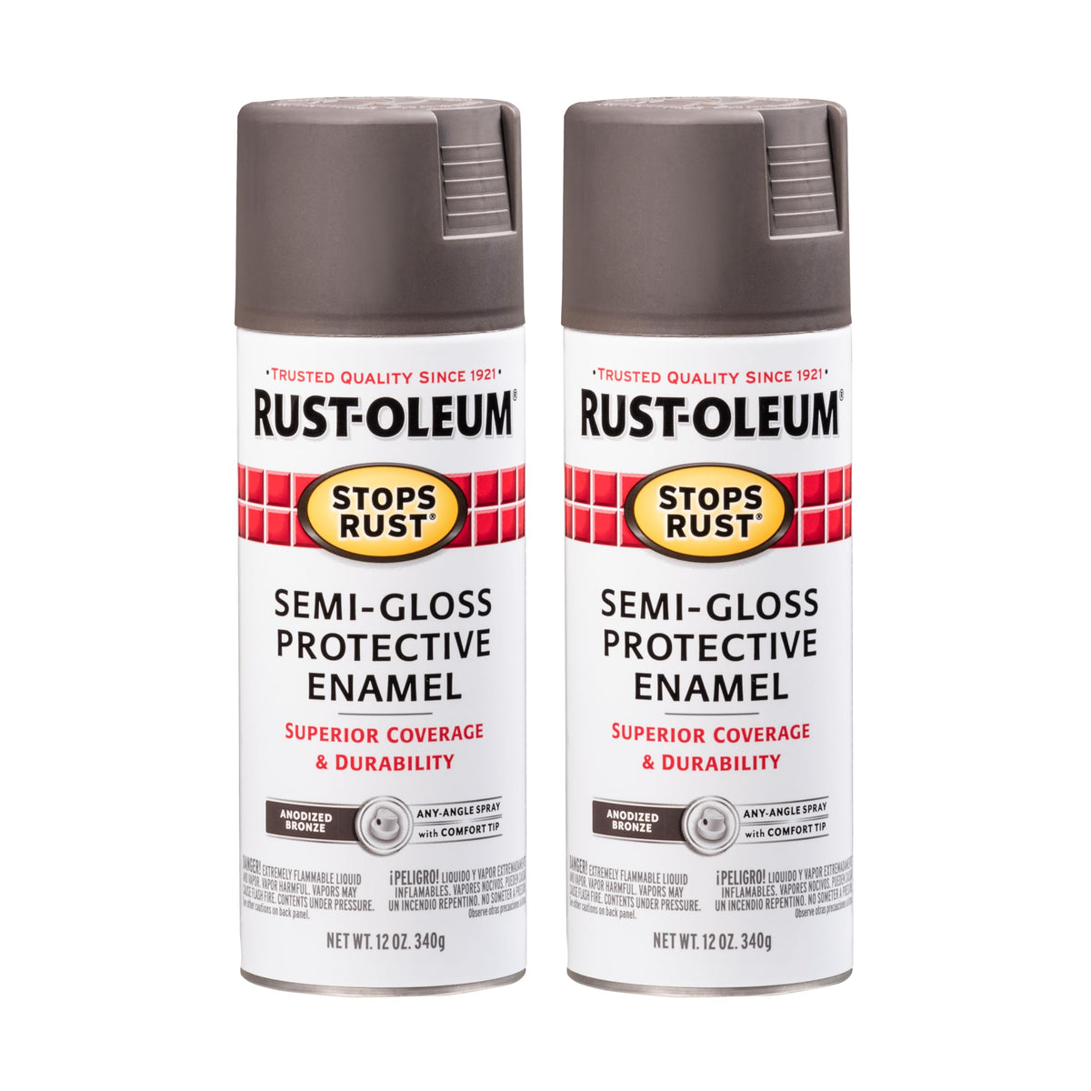 Rust-Oleum 7776830 Stops Rust Spray Paint, 12 oz, Flat Black