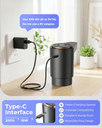 Water Jug Pump for 5 Gallon Bottle – Portable Electric USB-C Charging Dispenser, Dual Powerful Motors, Fast Flow, Fits 2-5 Gallon Jugs – Ideal for Home, Office, Camping, RV, Beige