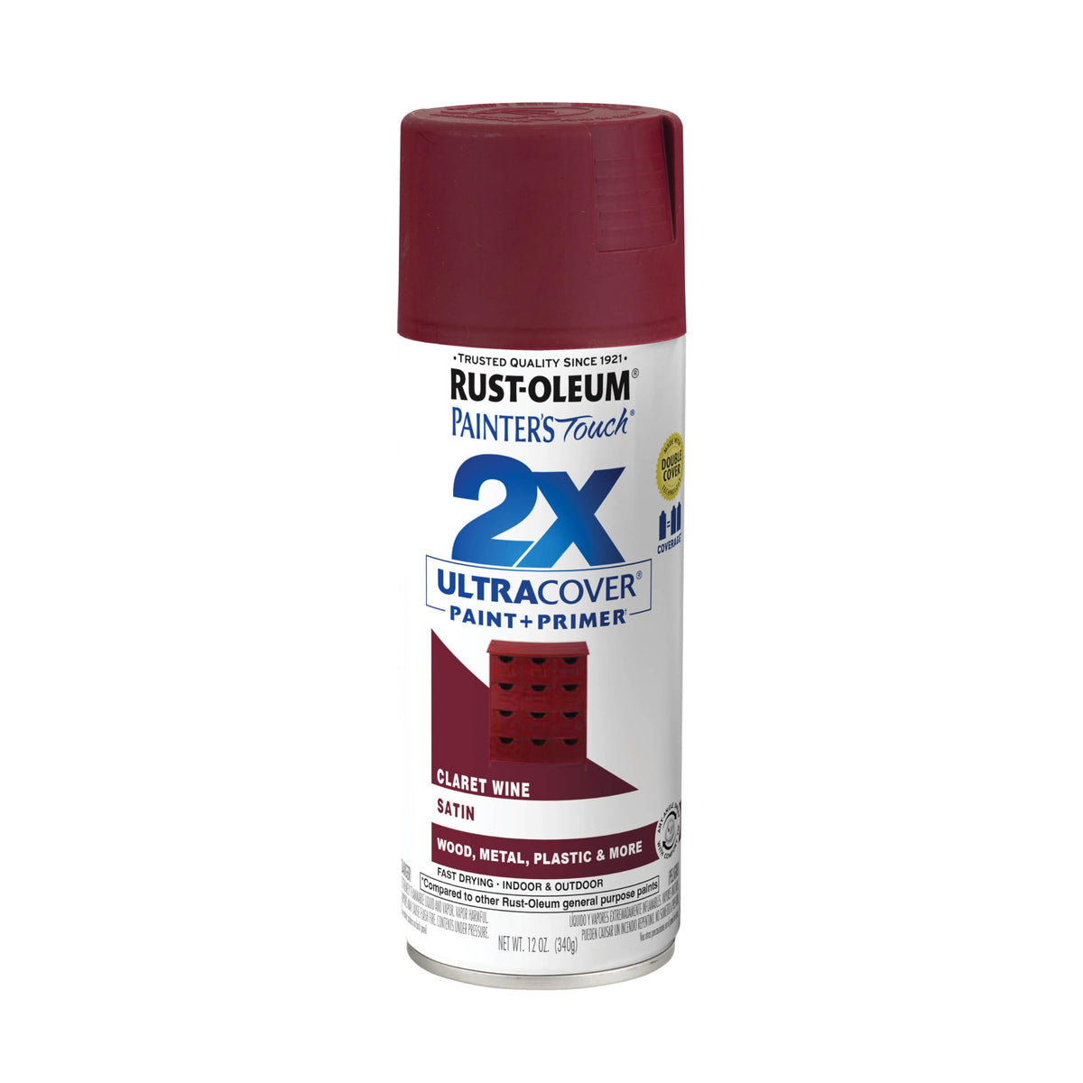 Rust-Oleum 334023-6PK Painter's Touch 2X Ultra Cover Spray Paint, 12 oz, Gloss Almond, 6 Pack