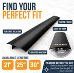 Linda’s Essentials Silicone Stove Gap Covers (2 Pack), Heat Resistant Oven Gap Filler Seals Gaps Between Stovetop and Counter, Easy to Clean Stove Gap Guard (21 Inches, Black)