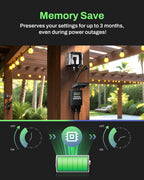 BN-LINK Outdoor 24-Hour Mechanical Timer Outlet, 2 Grounded Outlets