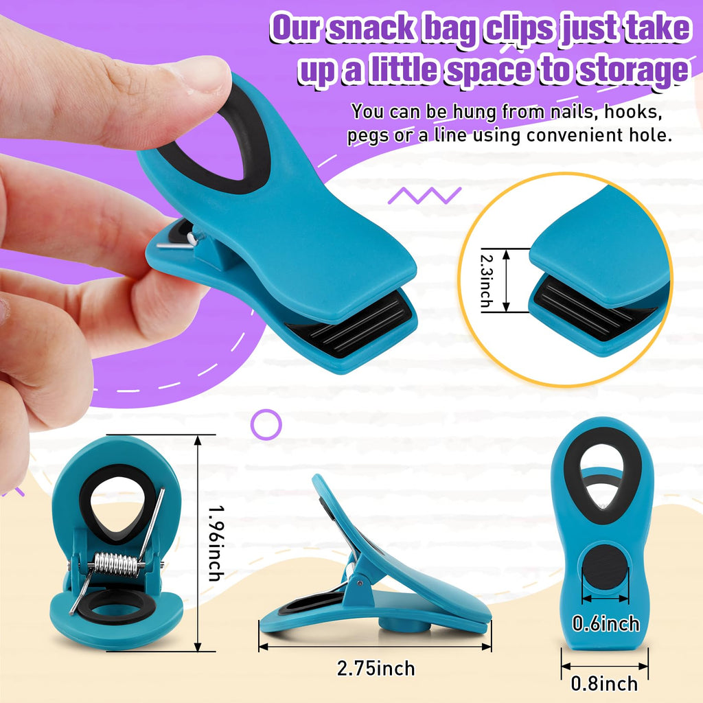 Chip Clips, Bag Clips for Food Storage, 12 Pack Multicolor