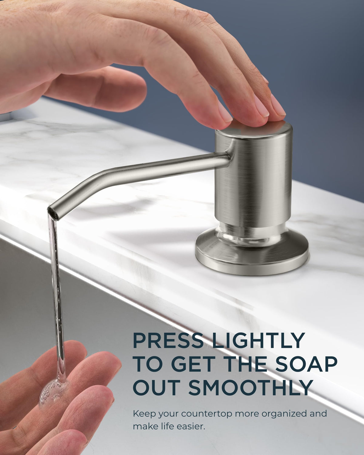FORIOUS Kitchen Faucet with Cup Washer, Pull Down Sprayer, Brushed Nickel