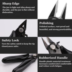 BOENFU Wire Cutters Heavy Duty Snips Flush Cut Side Cutters Pliers