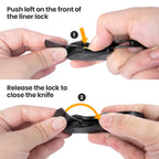 FUNBRO Small Pocket Knife, Cool Box Cutter with 1.34 Inch Sharp Blade