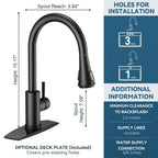 FORIOUS Kitchen Faucet with Cup Washer, Pull Down Sprayer, Brushed Nickel