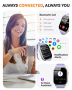 Smart Watch for Men Women- Answer/Make Call, 2026 IP68 Waterproof Fitness Tracker Watch with Sleep Step Counter Activity Smartwatch for Samsung Android iPhone iOS (Deep Burgundy, 1.83)