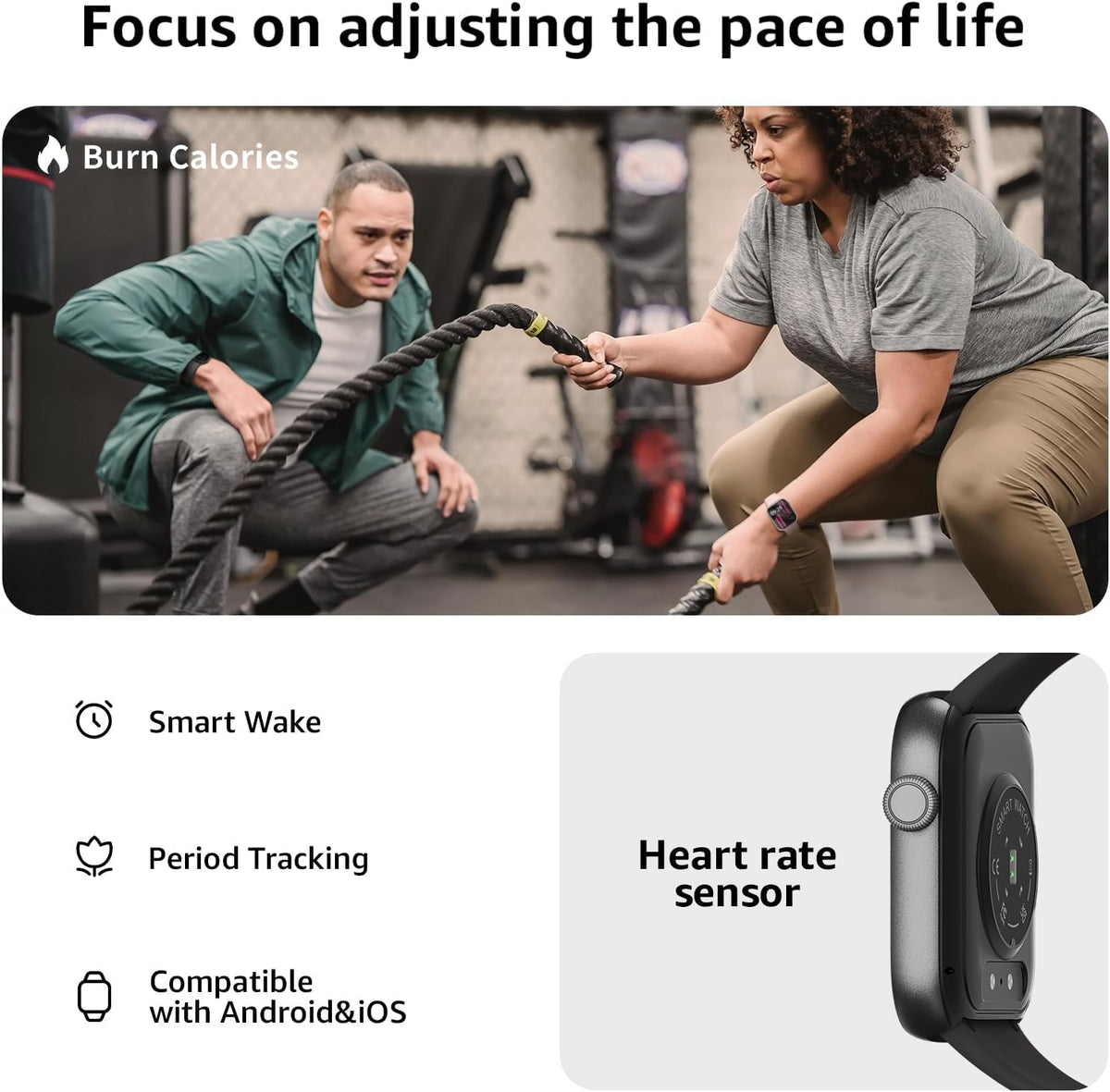 Smart Watch for Men Women Answer/Make Call,1.85" Smartwatch, Fitness Watch with Heart Rate Blood Pressure Sleep Monitor,140+Sports,IP68 Waterproof Step Counter Watch Compatible with Android IOS