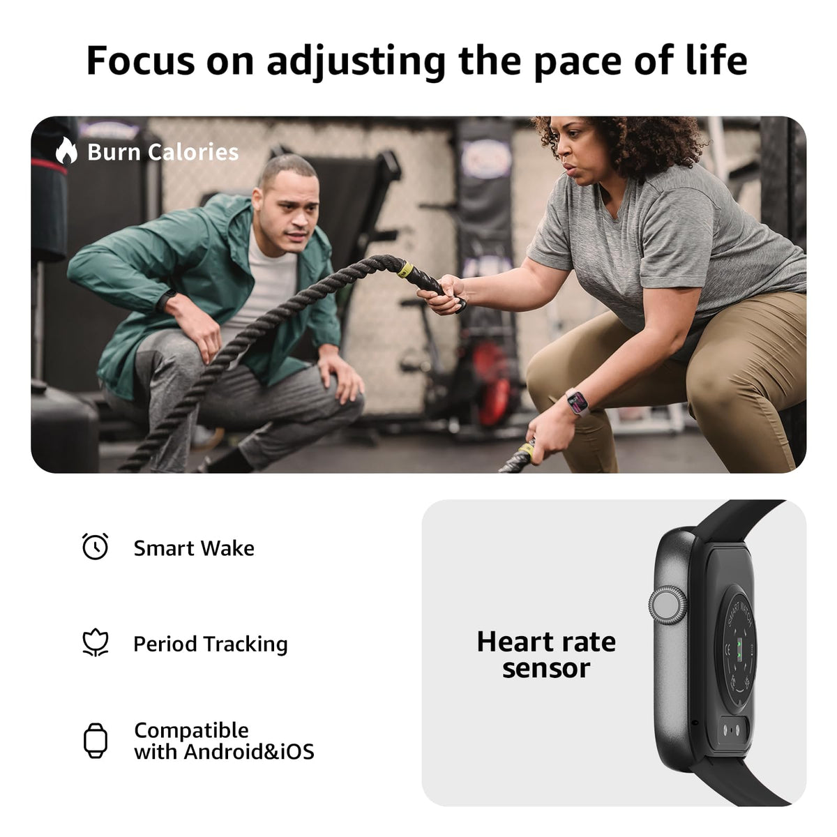 Smart Watch for Men Women Answer/Make Call,1.85" Smartwatch, Fitness Watch with Heart Rate Blood Pressure Sleep Monitor,140+Sports,IP68 Waterproof Step Counter Watch Compatible with Android IOS