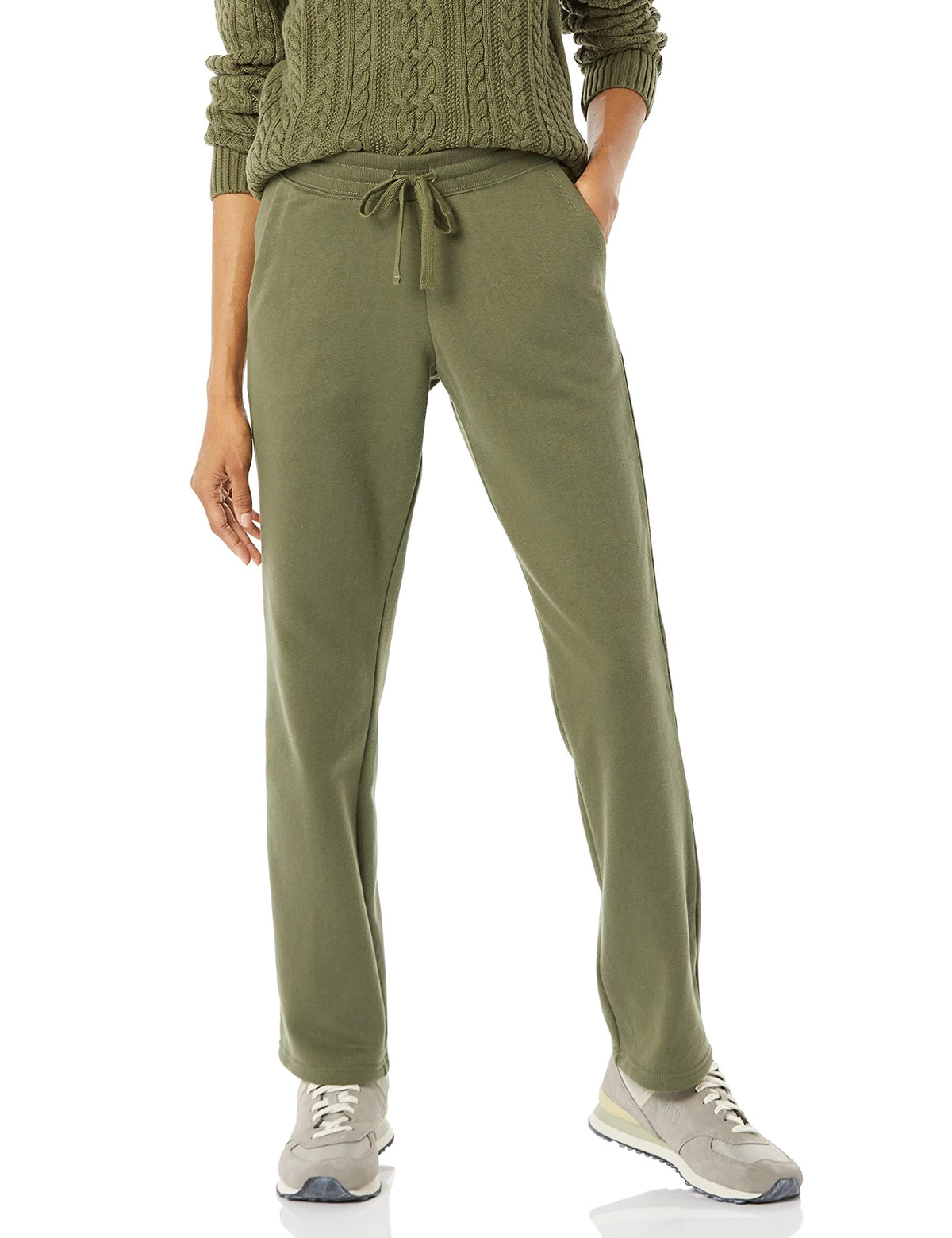 Amazon Essentials Women's Straight Leg Sweatpants with Drawstring for Women, Fleece