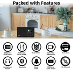 DAB Radio Portable, WOVTE DAB+ Digital Radio Rechargeable FM Radio