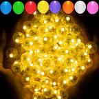 Aogist 200pcs 10-Colors Mini Lights with Hook,Long Standby Time Waterproof LED Balloon Light,Battery Powered,Ball Lamp for Balloon Paper Lantern Birthday Party Christmas Halloween