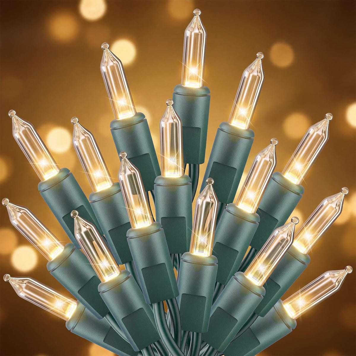 St. Patrick's Day Green Lights, 20FT 100 Count Incandescent Mini String Lights, Connectable Waterproof Fairy Light Plug in Halloween Christmas Decorations for Indoor Outdoor Home Patio Party Decor