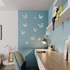SAOROPEB 3D Butterfly Wall Decor 48 Pcs Gold Butterfly Birthday Decorations