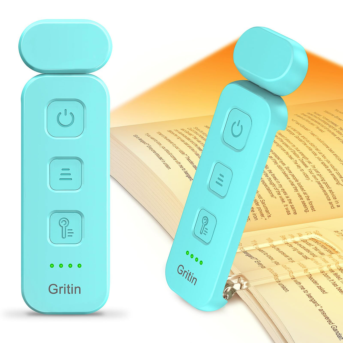 Gritin Reading Light, Rechargeable Book Light for Reading in Bed
