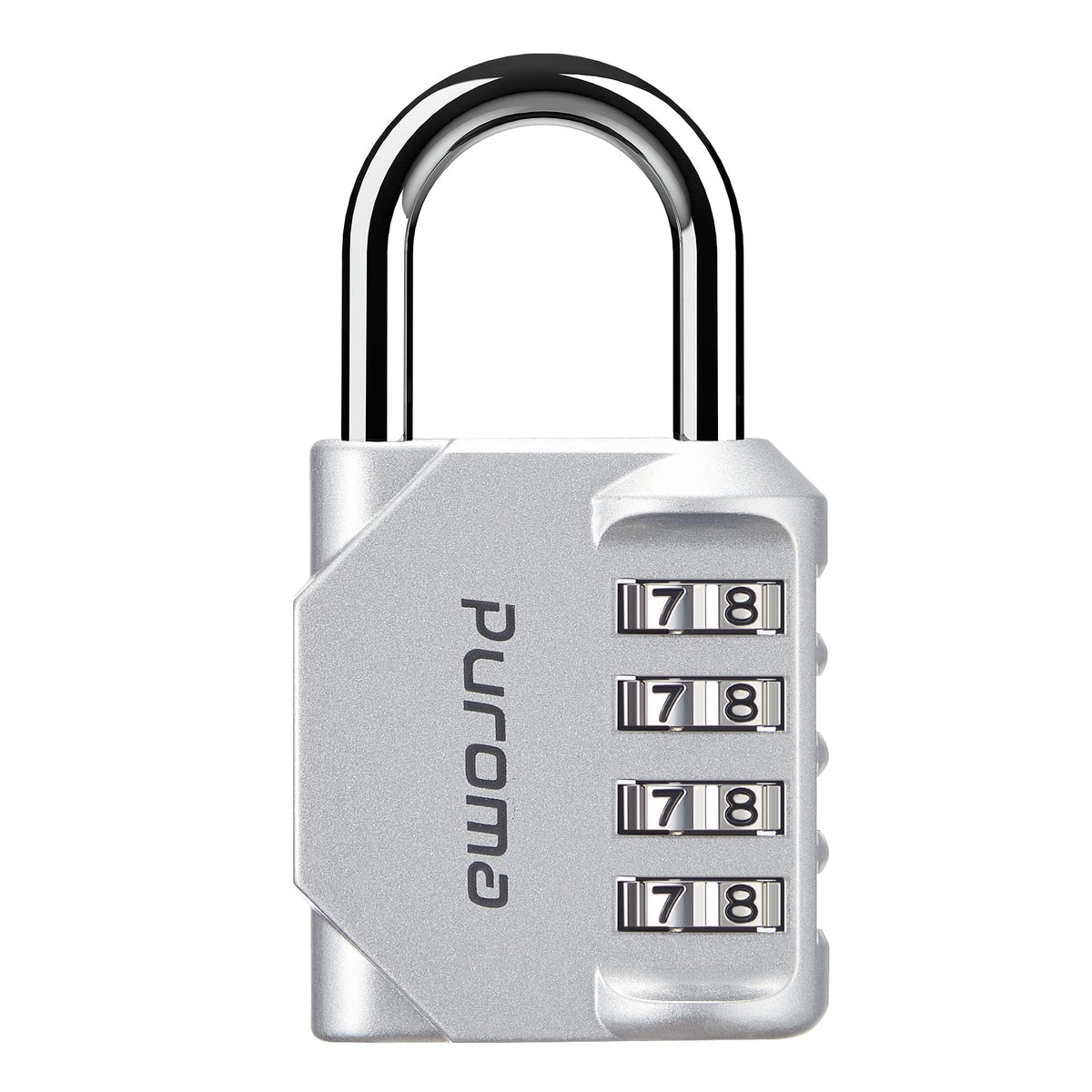 Puroma 2 Combination Lock Locker 4 Digits Combo Padlock Gym Silver & Black