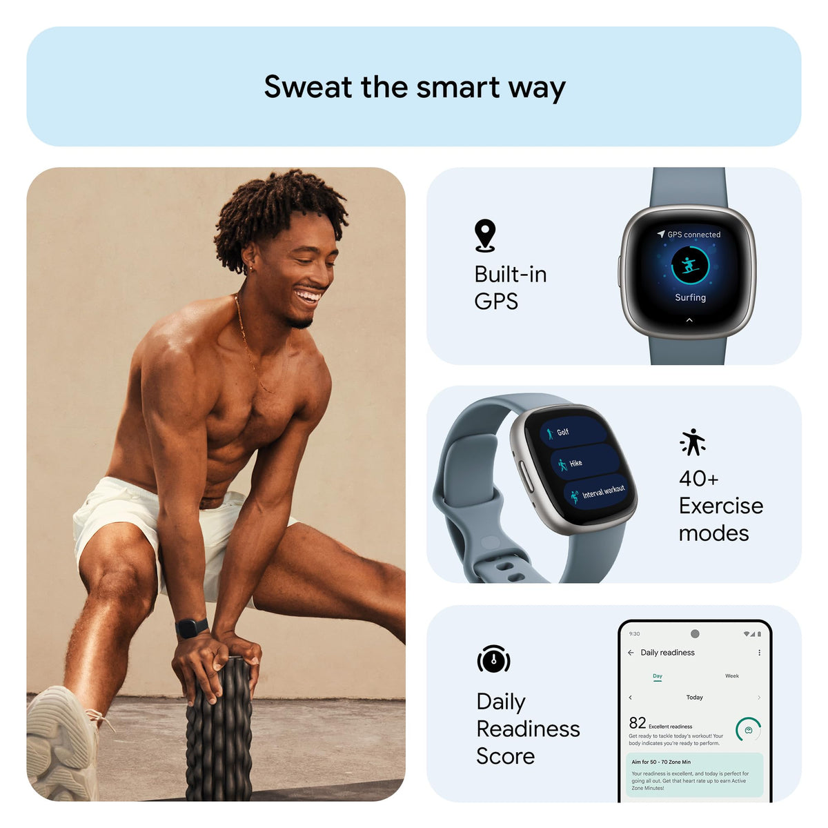 Fitbit Google Versa 4 Fitness Smartwatch with 3 Months Google Health Membership Included and up to 6 days battery life - compatible with iOS & Android, Beet Juice/Copper Rose Aluminium