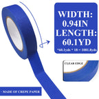4 Rolls Premium Painters Tape, Blue Tape, Masking Tape, Paint Tape for Multi-Purpose, Painting, Painter's, DIY Crafts Arts (88yd =0.94IN*22yd*4) Decoration Labeling No Residue, Easy Removal