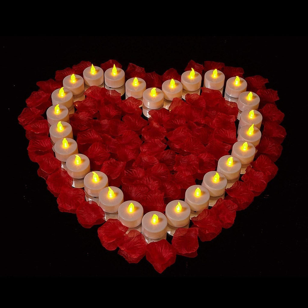 Battery Operated LED Tea Lights Flameless Flickering Candles 50PACK Blue