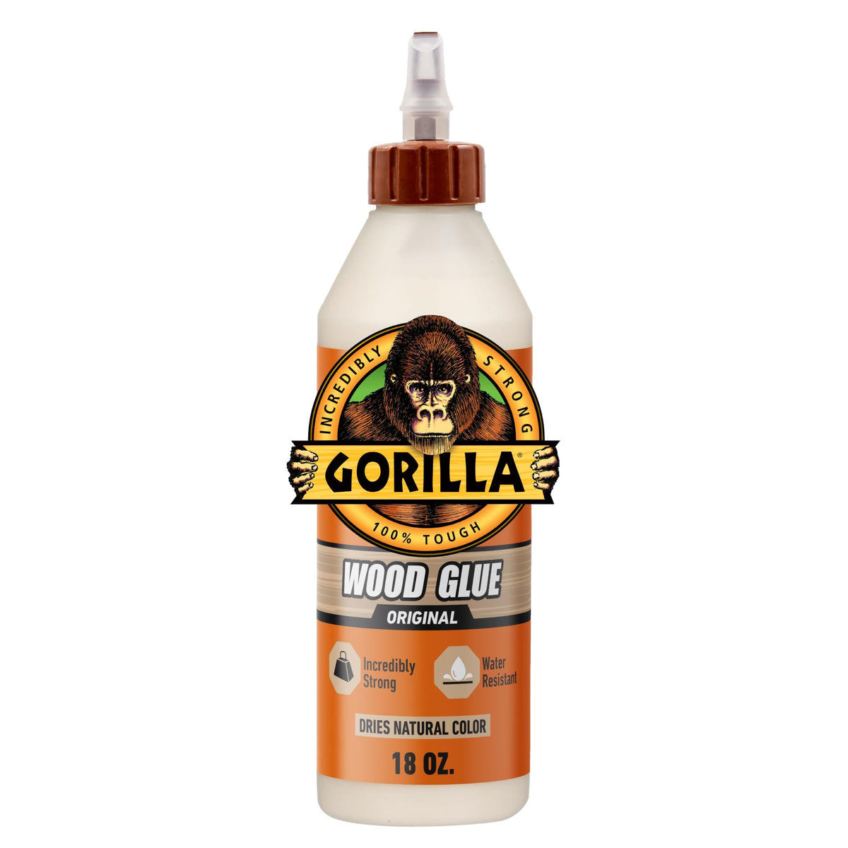 Gorilla Wood Glue, Fast Clamp, Water Resistant PVA, 8 oz