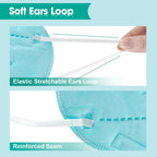 LEMENT 50pcs KN95 Face Mask Black 5-Layer Filter≥95% Cup Dust Safety Masks