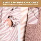 OHS Adults Drying Robe, Water-Resistant Changing Robe Gifts for Women Comfy Sherpa Privacy Robes for Women Men, Stay Dry Jacket Swimming Camping Drying Robes - S/M, L/XL