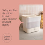 Tommee Tippee Electric Steam Baby Bottle Steriliser 5-Minute Cycle White
