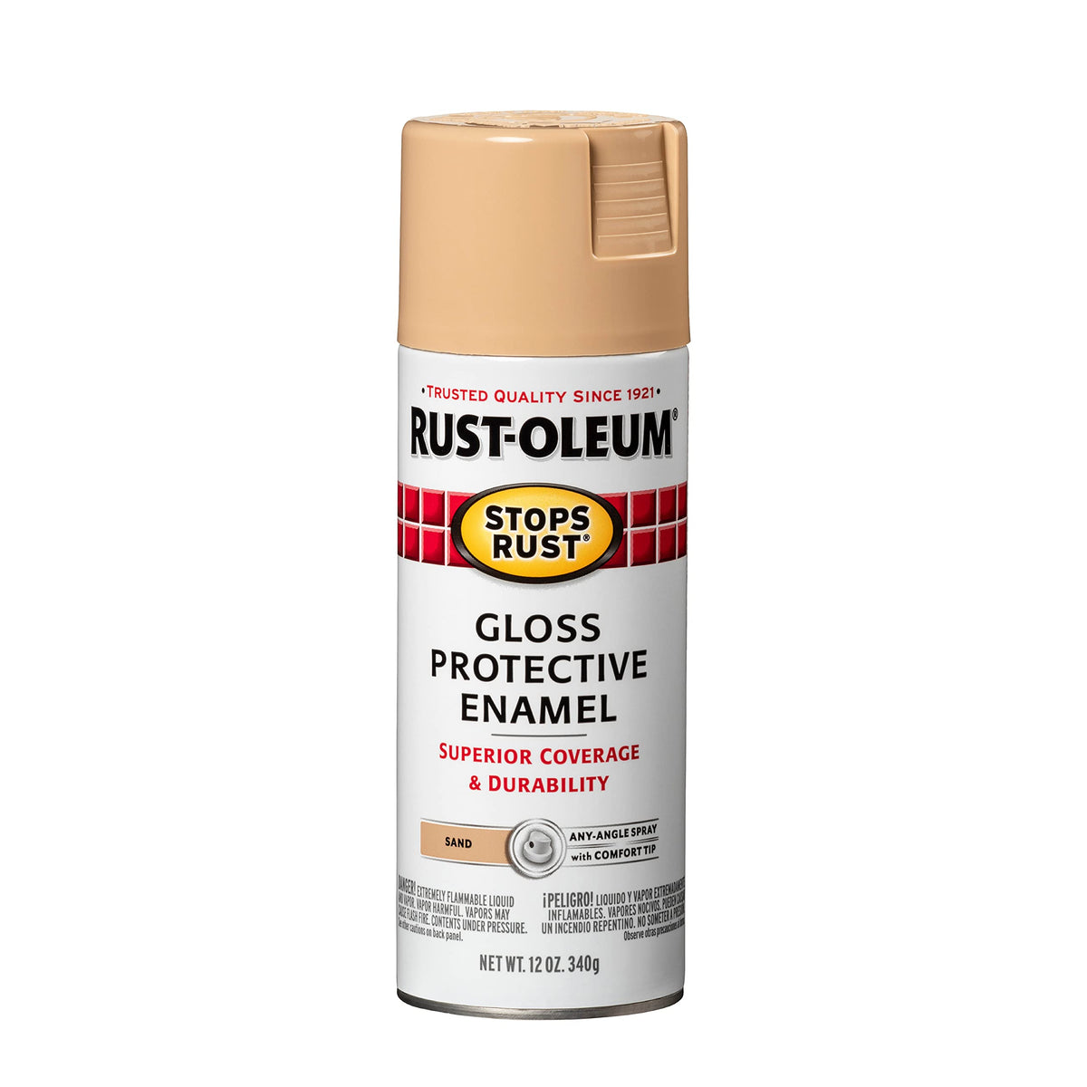 Rust-Oleum 7776830 Stops Rust Spray Paint, 12 oz, Flat Black